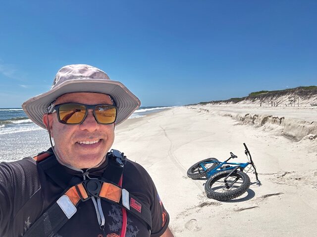 beach fat biking