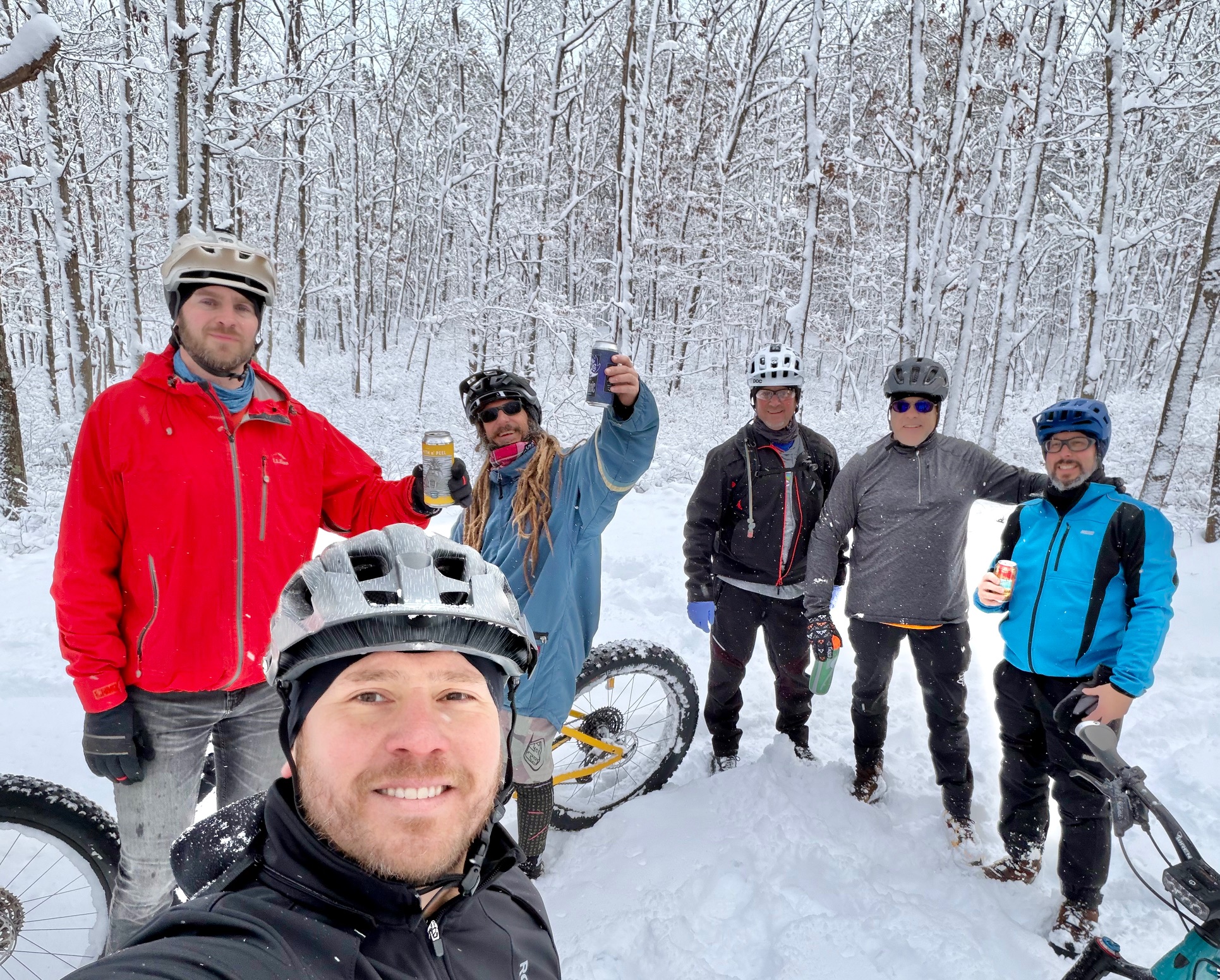 Fat biking in the snow